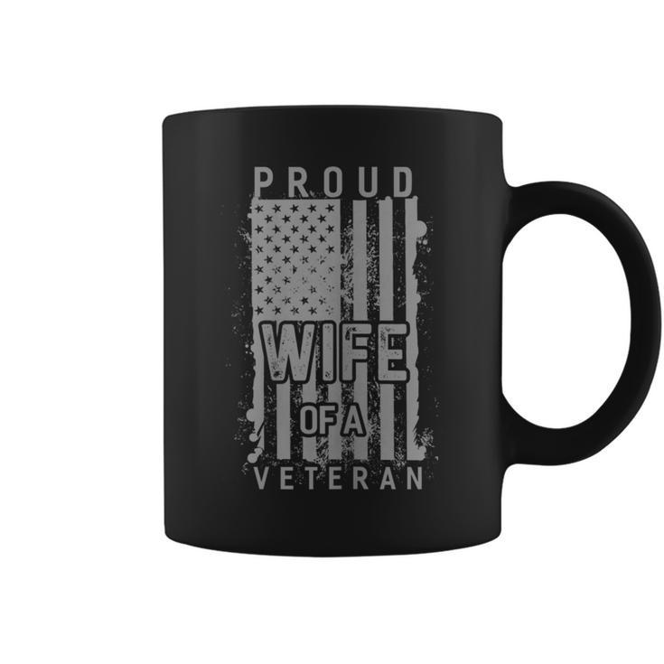 Proud Wife Of A Veteran Army Husband Soldier Coffee Mug