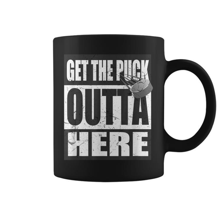 Get The Puck Outta Here Hockey Fan Coffee Mug