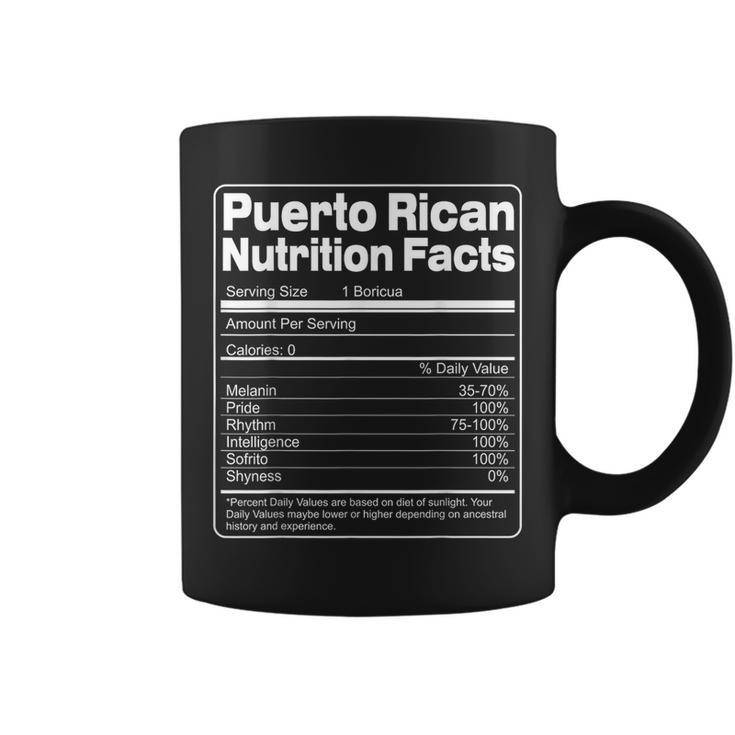 Puerto Rican Nutrition Facts For Puerto Rican Coffee Mug