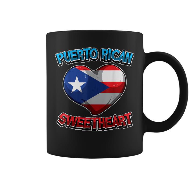 Puerto Rican Sweetheart Puerto Rico Flag Heart Love Coffee Mug