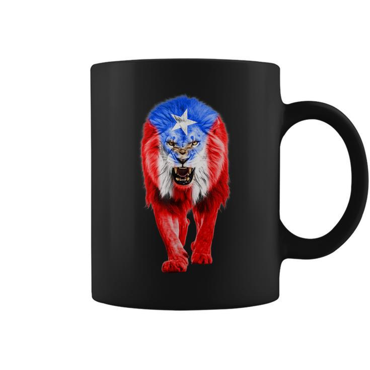 Puerto Rico Flag Lion Pride Puerto Rican Hispanic Coffee Mug