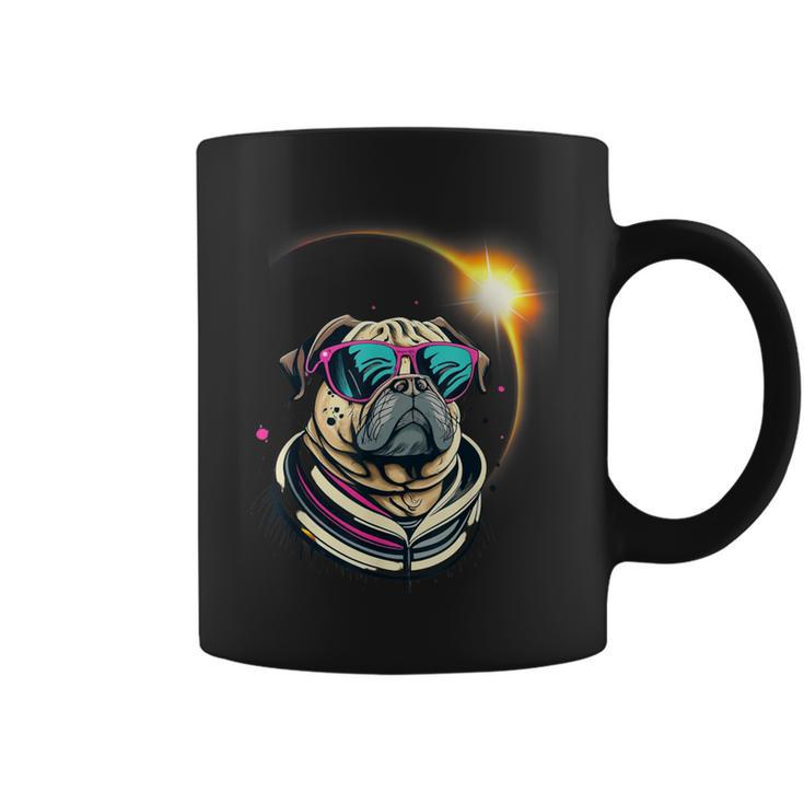 Pug Dog America 2024 Solar Eclipse Totality Accessories Coffee Mug