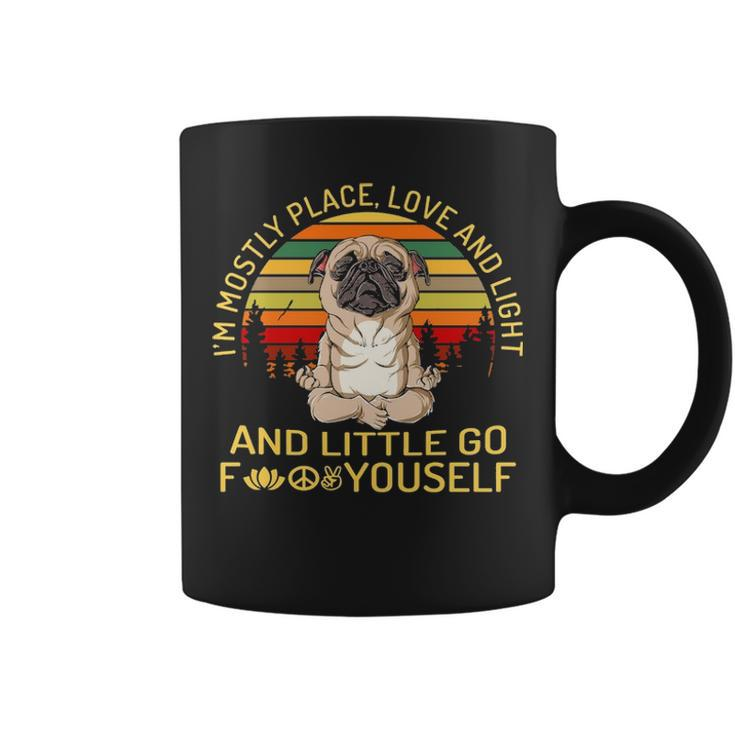 Pug I’M Mostly Place Love And Light Coffee Mug