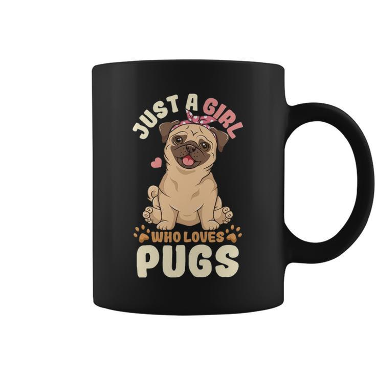 Pug Love Girl Coffee Mug