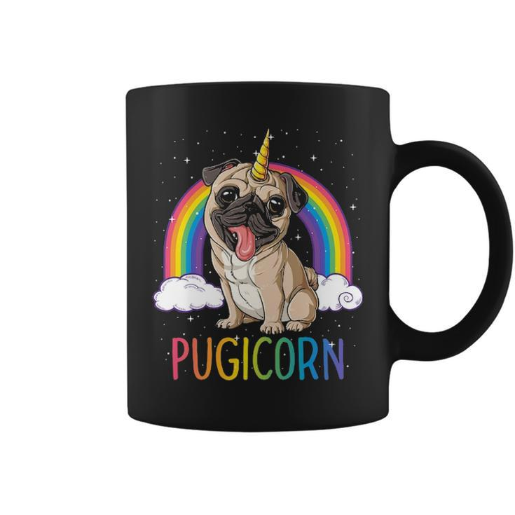 Pugicorn Pug Unicorn Girls Kids Space Galaxy Rainbow Coffee Mug
