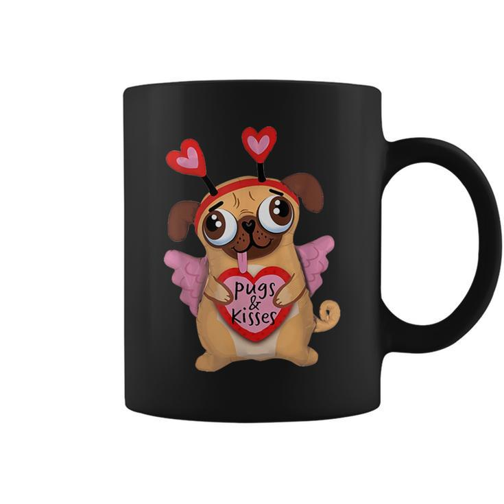 Pugs Valentine Cupid Pug Kisses Valentine Pug Lover Coffee Mug