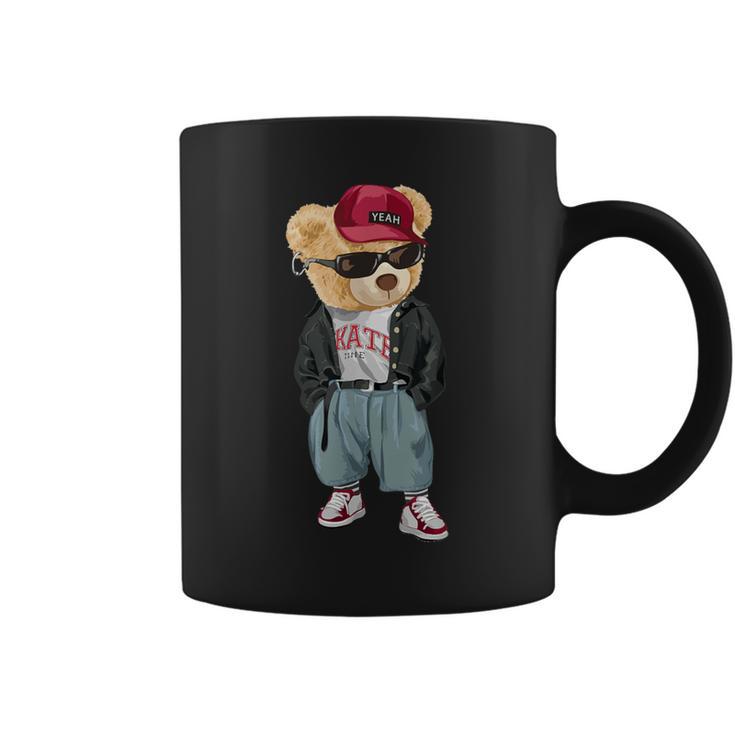 Punk Rocker Rapper Popster Punker Teddy Bear Rap Hip Hop Coffee Mug