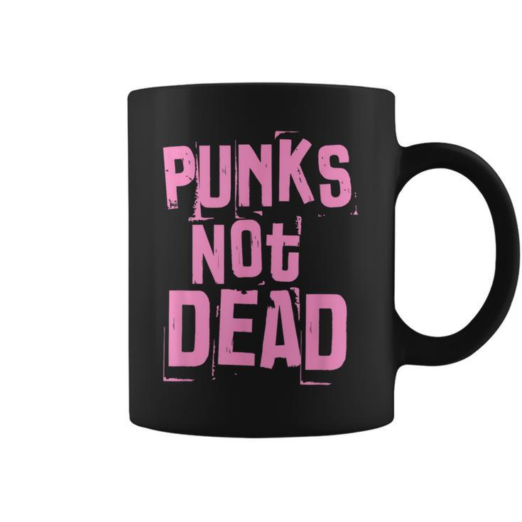 Punks Not Dead Punk Rock Fan Vintage Grunge Coffee Mug