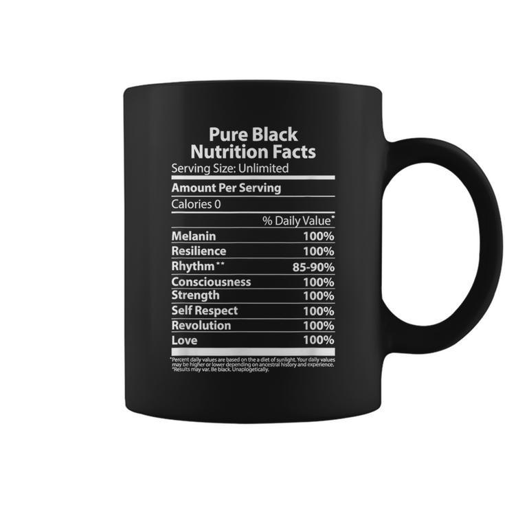 Pure Black Nutritional Facts Blm Movement Coffee Mug