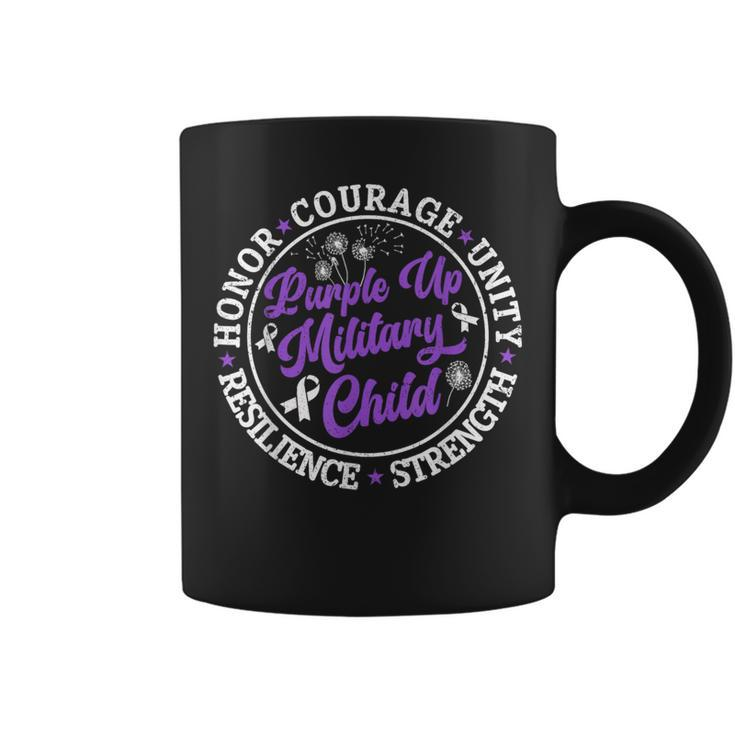 Purple Up Military Child 2024 Honor Courage Unity Dandelion Coffee Mug