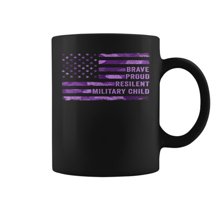 Purple Up Military Kid Us Flag Military Child Month Adult Coffee Mug