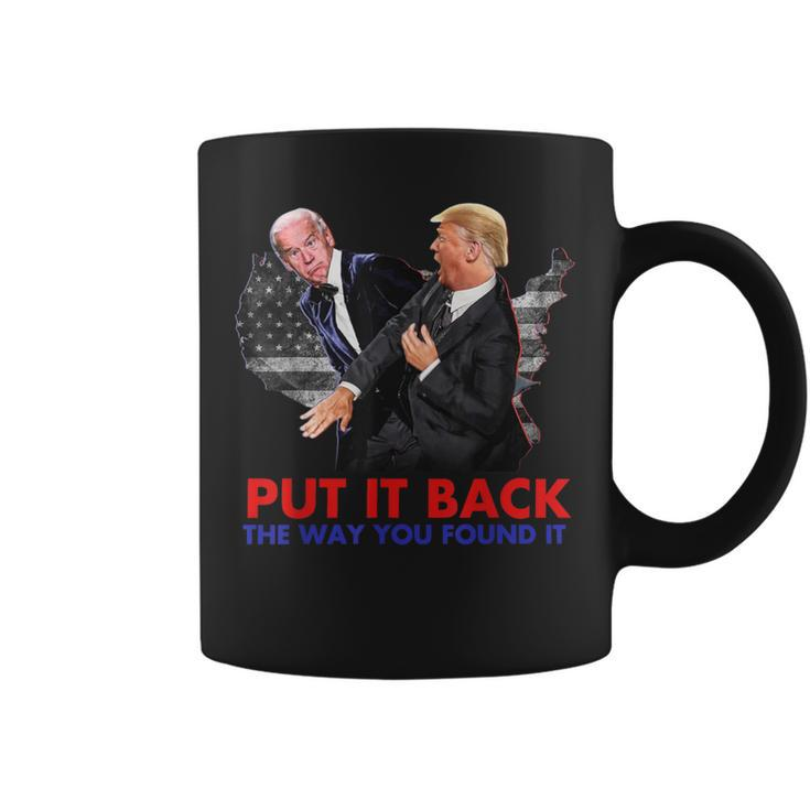 Put It Back The Way You Found It Biden & Trump Vintage Coffee Mug