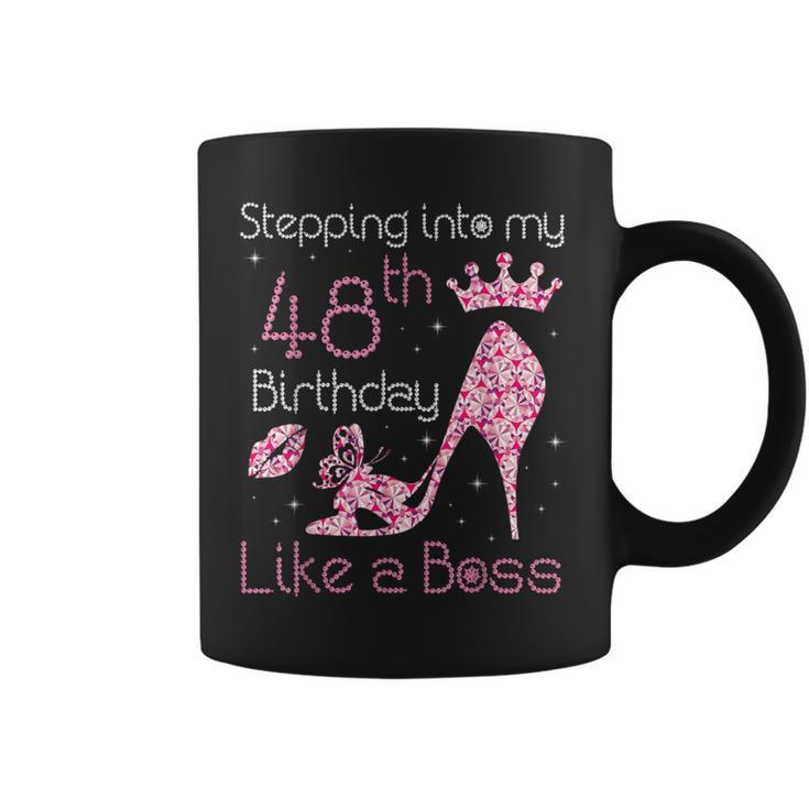 Queen Stepping Into My 48Th Birthday Like A Boss Born 1972 Coffee Mug