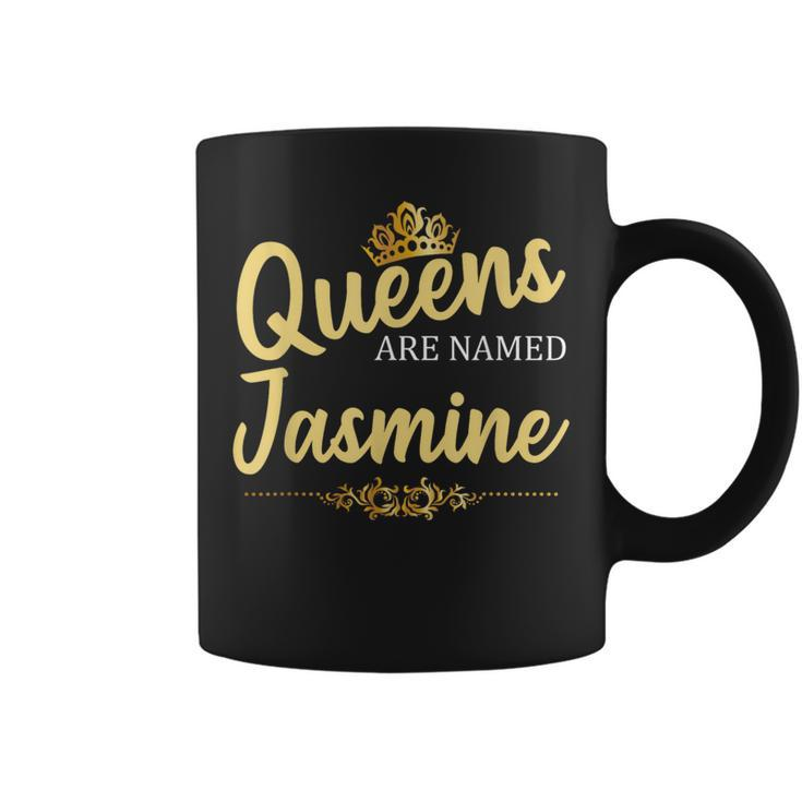 Queens Are Named Jasmine Personalized Birthday Coffee Mug