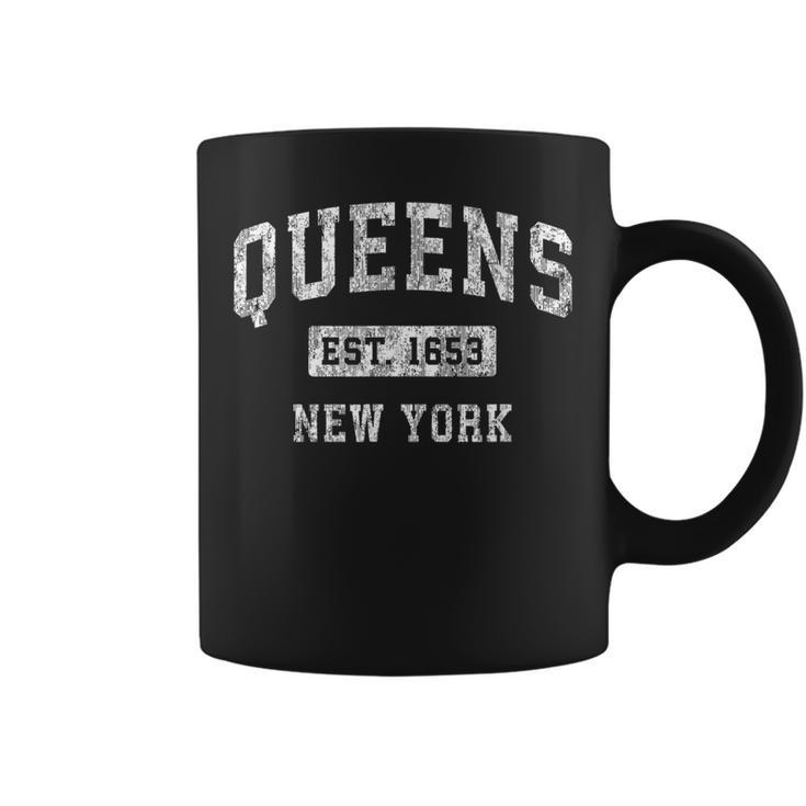 Queens New York Ny Vintage Established Sports Coffee Mug