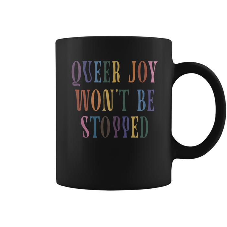 Queer Joy Won't Be Stopped Queer Pride Non Binary Lgbtq Tank Coffee Mug