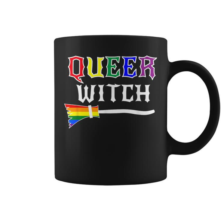 Queer Witch Pride Lesbian Gay Rainbow Coffee Mug