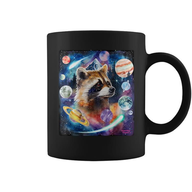 Raccoon Of The Cosmos Weird Random With Raccoons Coffee Mug