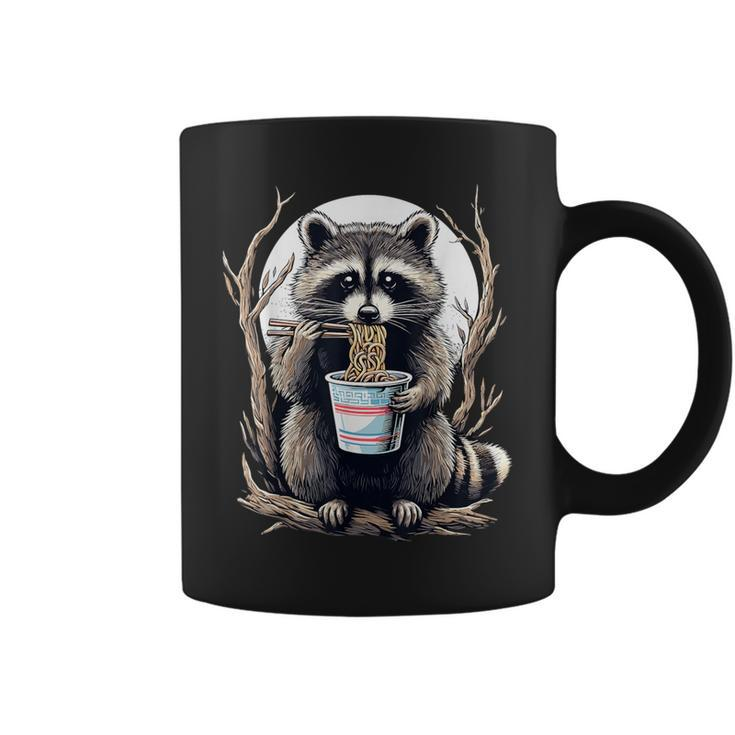 Raccoon Eating Instant Noodle Cup For Men Coffee Mug