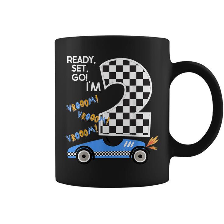 Race Car 2Nd Birthday Party Racing Car Driver 2 Birthday Boy Coffee Mug