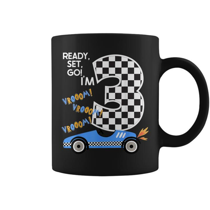 Race Car 3Rd Birthday Party Racing Car Driver 3 Birthday Boy Coffee Mug