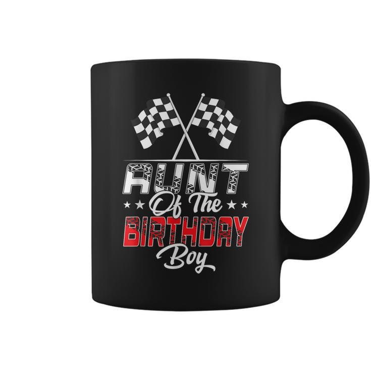 Race Car Aunt Of The Birthday Boy Racing Family Pit Crew Coffee Mug