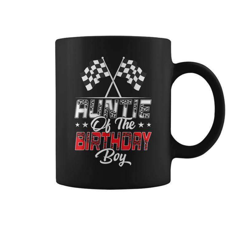 Race Car Auntie Of The Birthday Boy Racing Family Pit Crew Coffee Mug