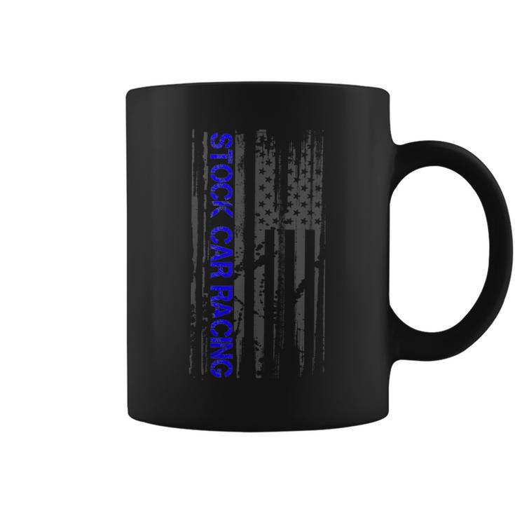 Racer American Flag Stock Car Racing Coffee Mug