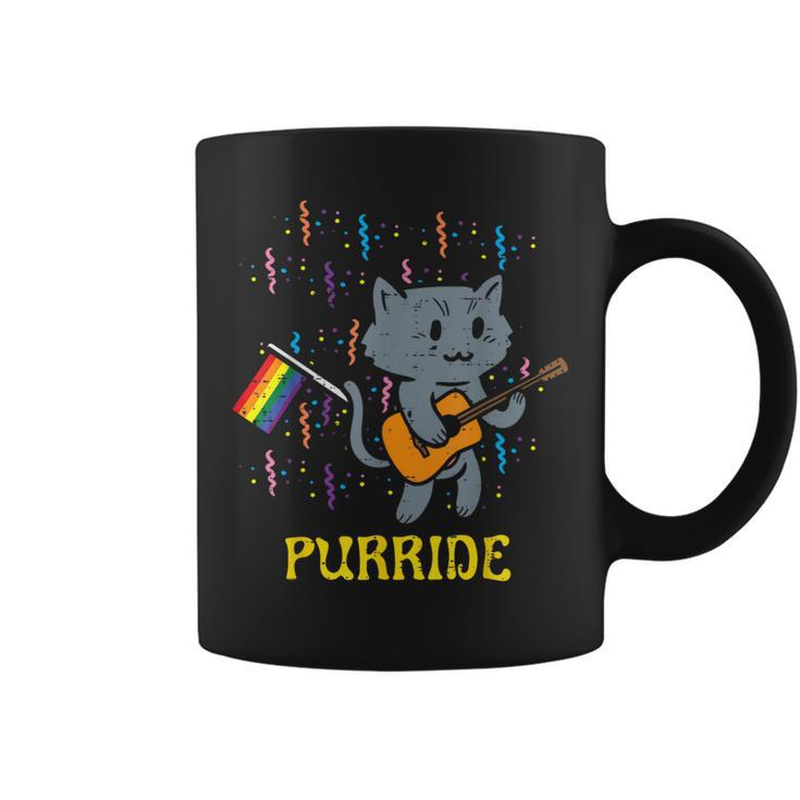 Rainbow Flag Cat Purride Gay Pride Month Lgbtq Ally Lgbt Coffee Mug