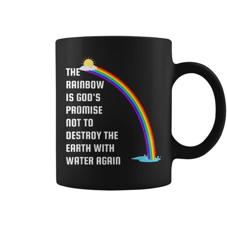 The Rainbow Is God's Promise Christians Religious Bible Coffee Mug