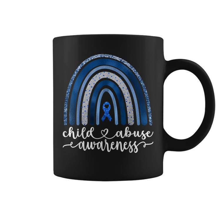 Rainbow National Child Abuse Prevention Month Awareness 2024 Coffee Mug