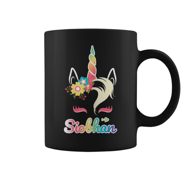 Rainbow Unicorn Siobhan Apparel Custom Name For Girls Coffee Mug