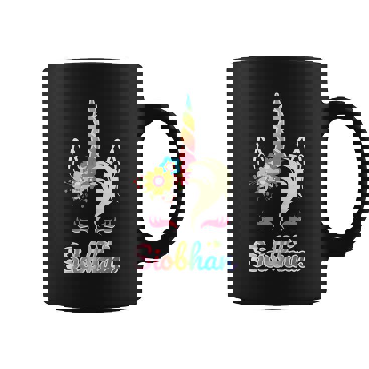 Rainbow Unicorn Siobhan Apparel Custom Name For Girls Coffee Mug