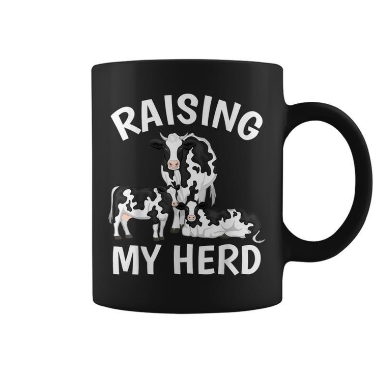 Raising My Herd Farmer Mom Cow Calves Lover Mother's Day Coffee Mug