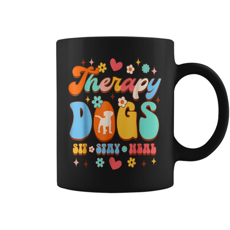 Therapy Dog Team Animal Assisted Therapy Dogs Sits Stay Heal Coffee Mug