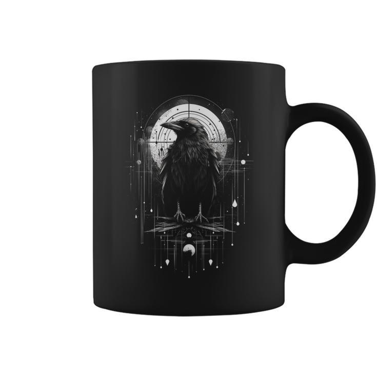 Raven Crow Dark Bird Witchcraft Omens Midnight Coffee Mug