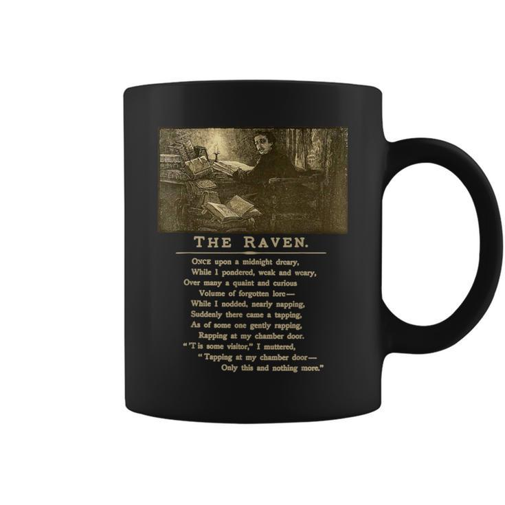 Raven Midnight Dreary Classic Poetry By Poet Edgar Allan Poe Coffee Mug