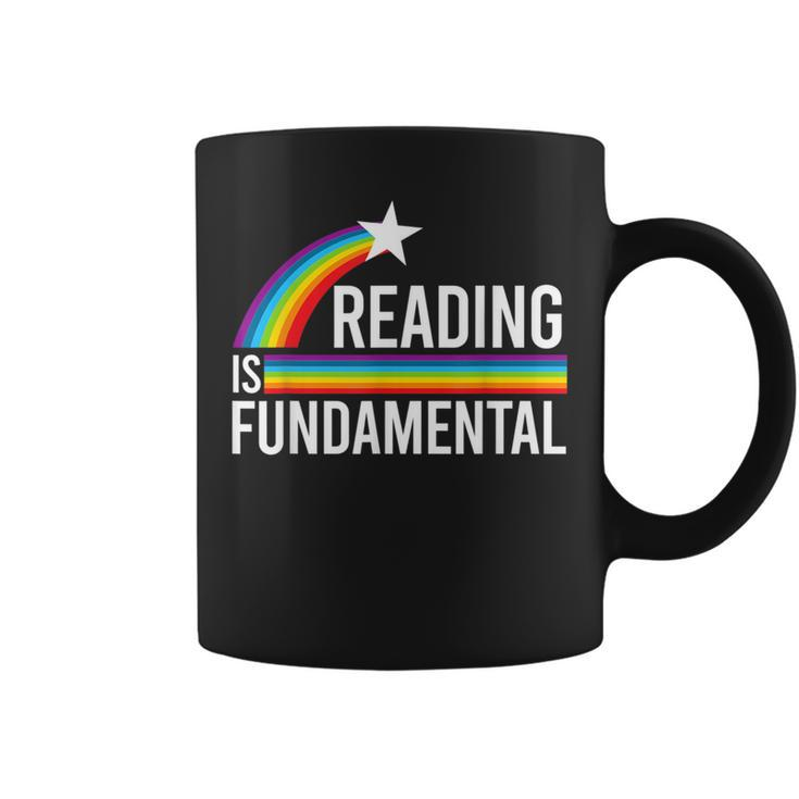 Reading Is Fundamental Rainbow Lgbtq Teacher Gay Flag Pride Coffee Mug