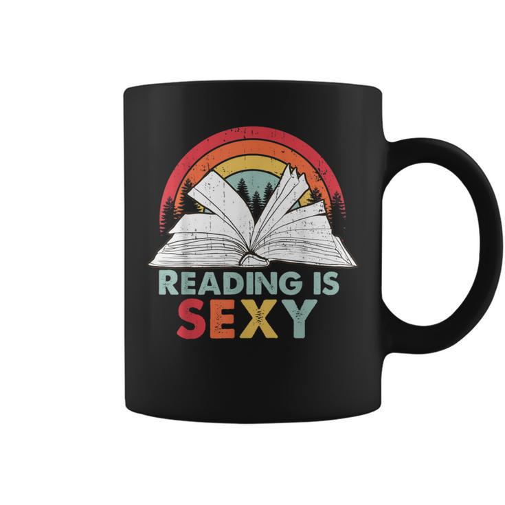 Reading Is Sexy Vintage Flower Book Retro Reader Book Lover Coffee Mug