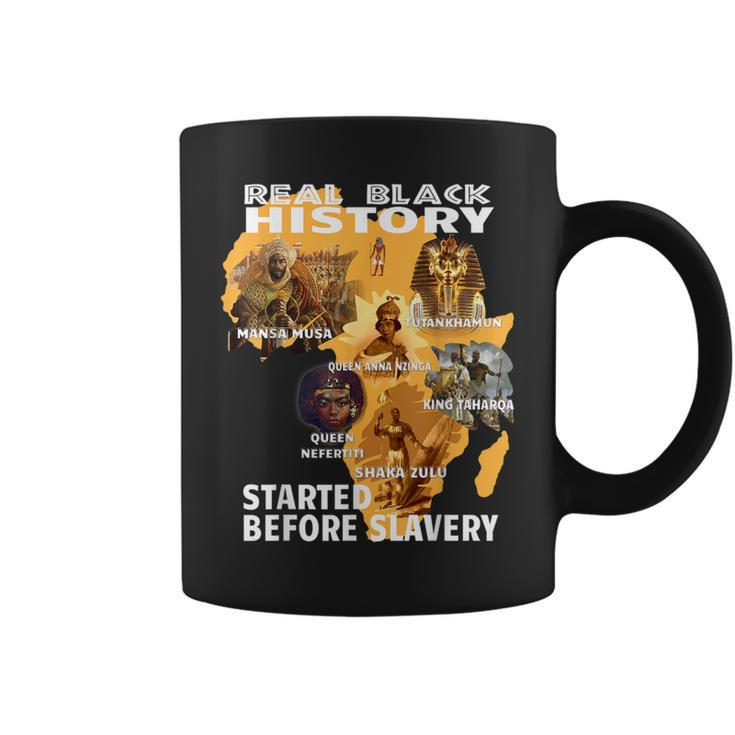 Real Black History Started Before Slavery Vintage African Coffee Mug
