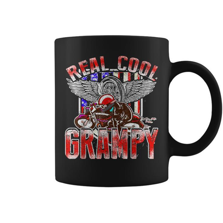 Real Cool Grampy Biker Racing For Fathers Day Coffee Mug