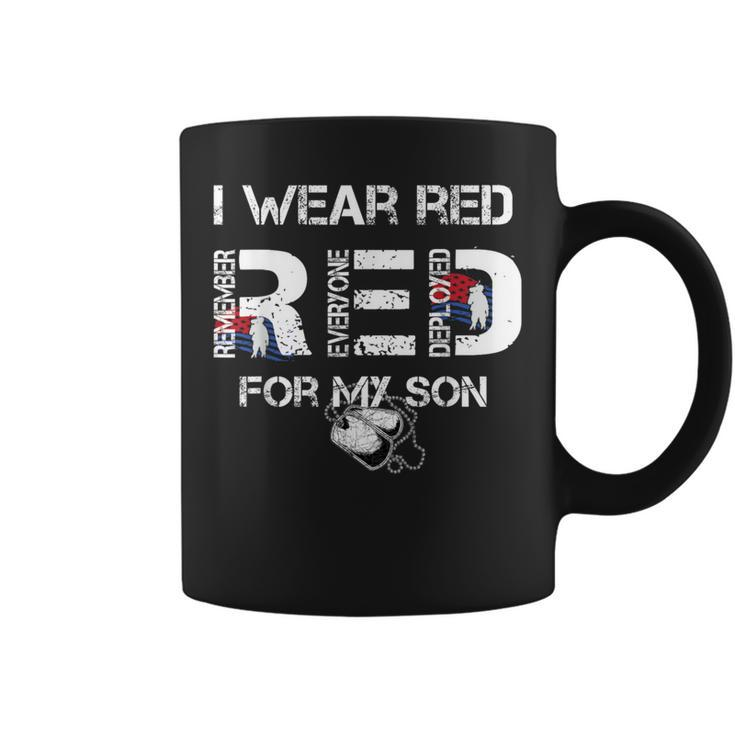 Red Friday Military Mom Women's I Wear Red For My Son Coffee Mug