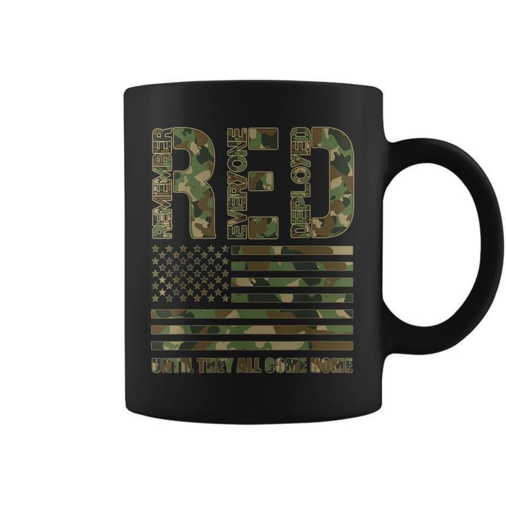Red Friday Military Veteran Remember Everyone Deployed Camo Coffee Mug