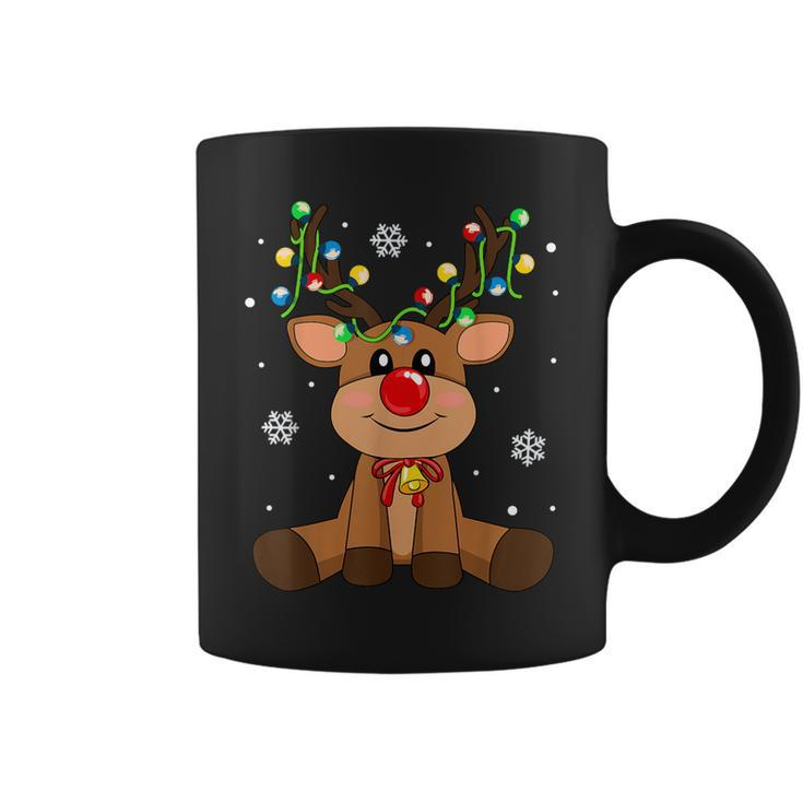 Red Nose Rudolph Reindeer Costumes Christmas Family Matching Coffee Mug