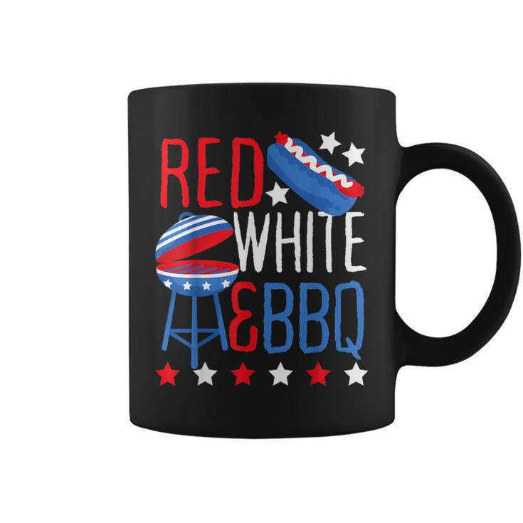 Red White & Blue Bbq Usa Holiday Hot Dog Grill Party Coffee Mug