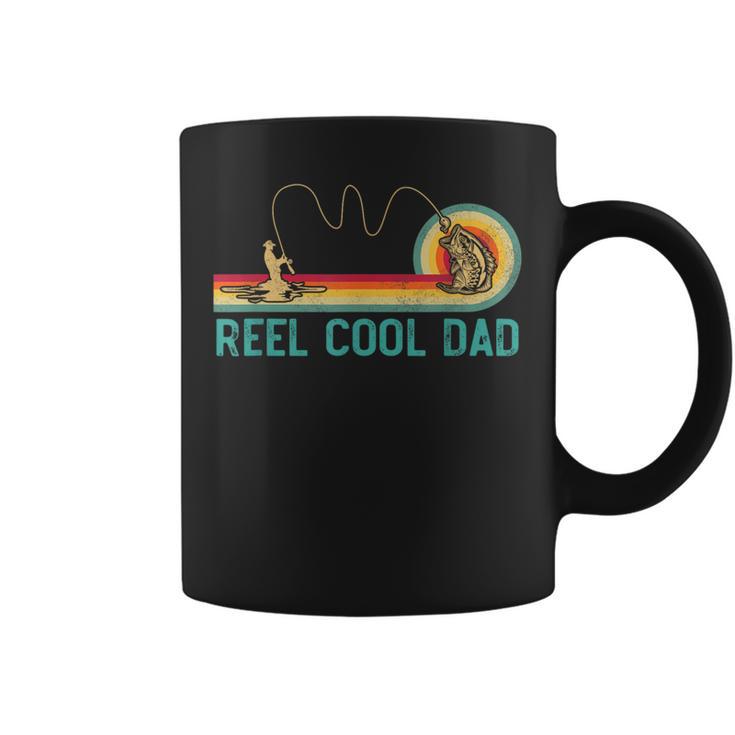 Reel Cool Dad Vintage Retro Fishing Fisherman Dad Coffee Mug