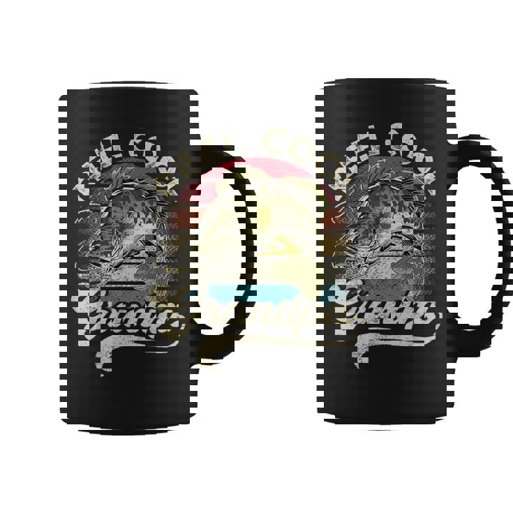 Reel Cool Grandpa Fishing Vintage Retro Father's Day Dad Coffee Mug