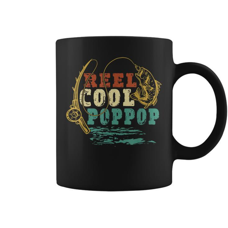 Reel Cool Pop-Pop Vintage Fishing Grandpa Fisherman Coffee Mug