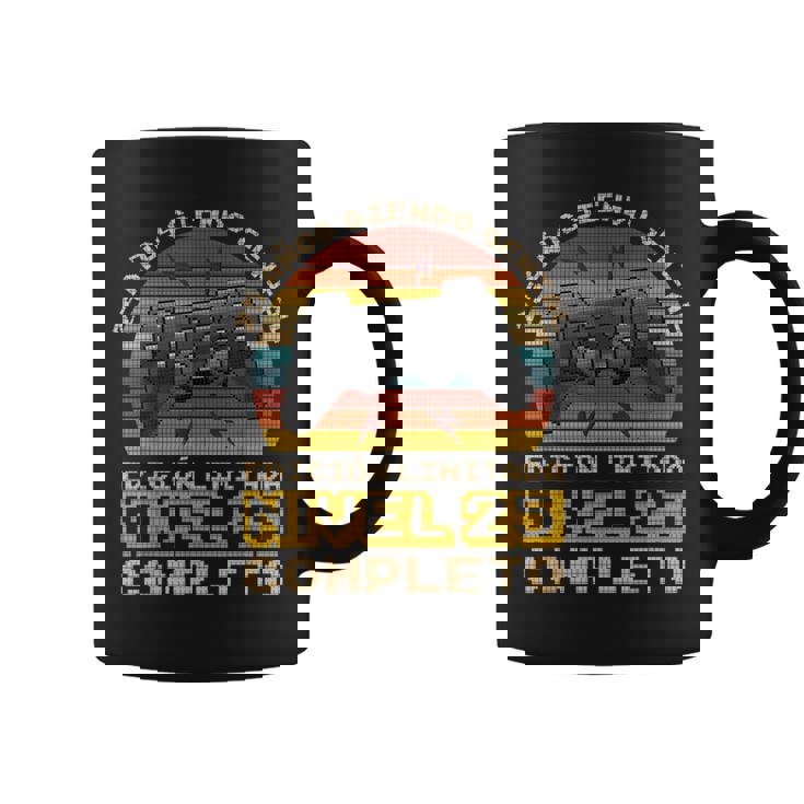 Regalo De Cumpleaños 25 Años Gamer Nivel 25 Completo Taza de café