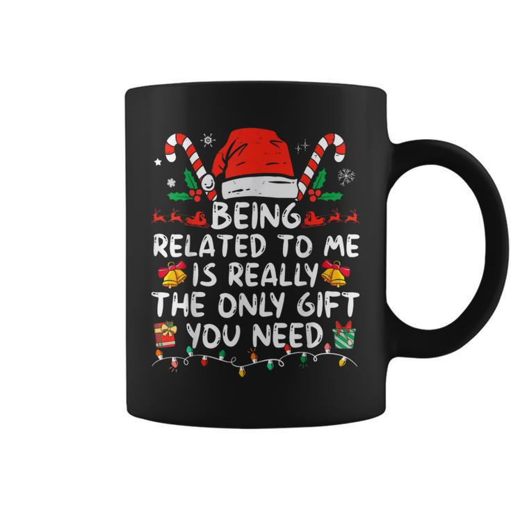 Being Related To Me Christmas Family Xmas Pajamas Coffee Mug